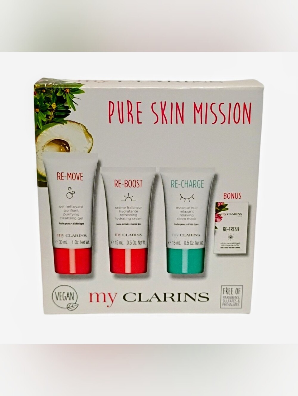 Clarins Pure Skin Mission Skincare Set - Red & Teal